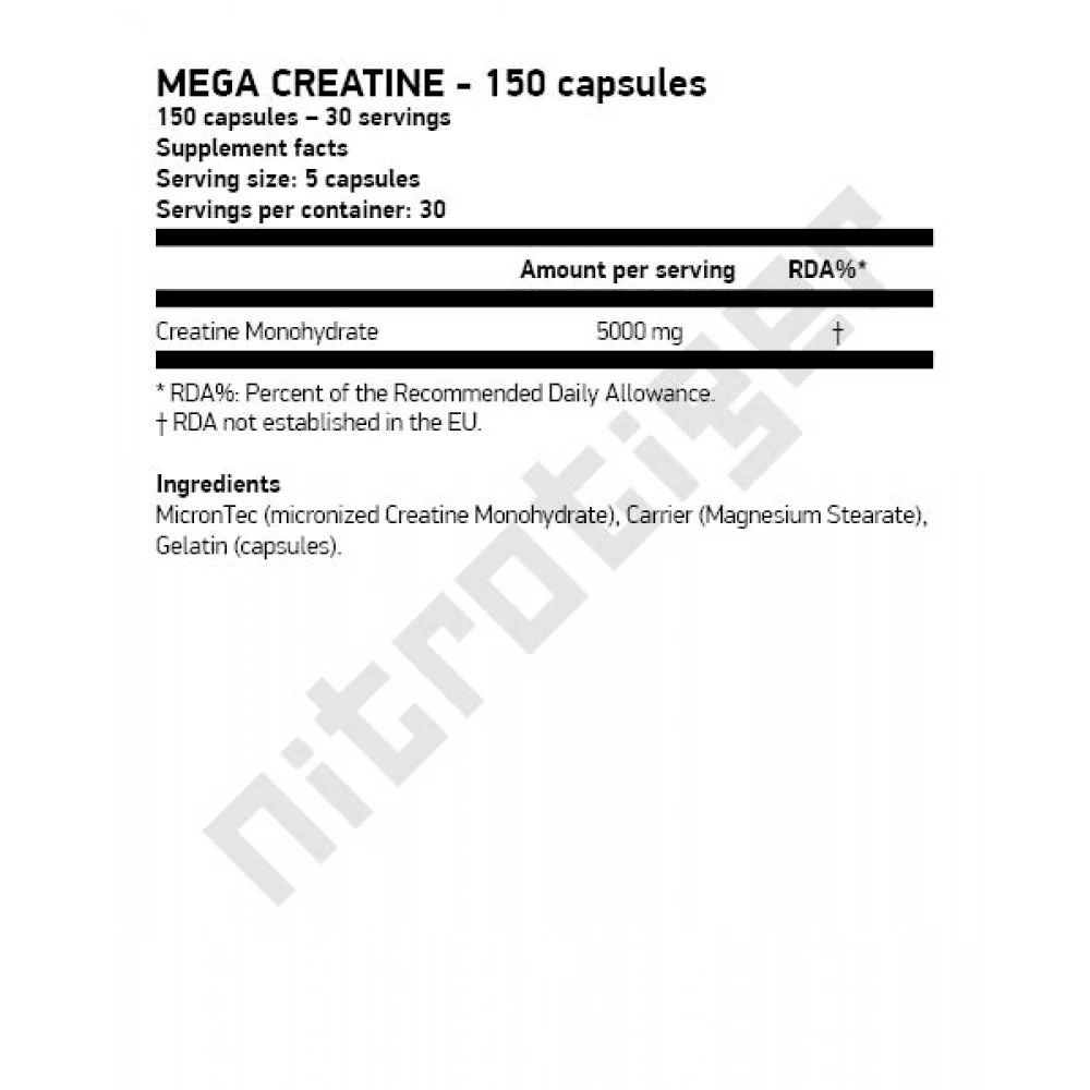 SCITEC Mega Creatine 150 капсули