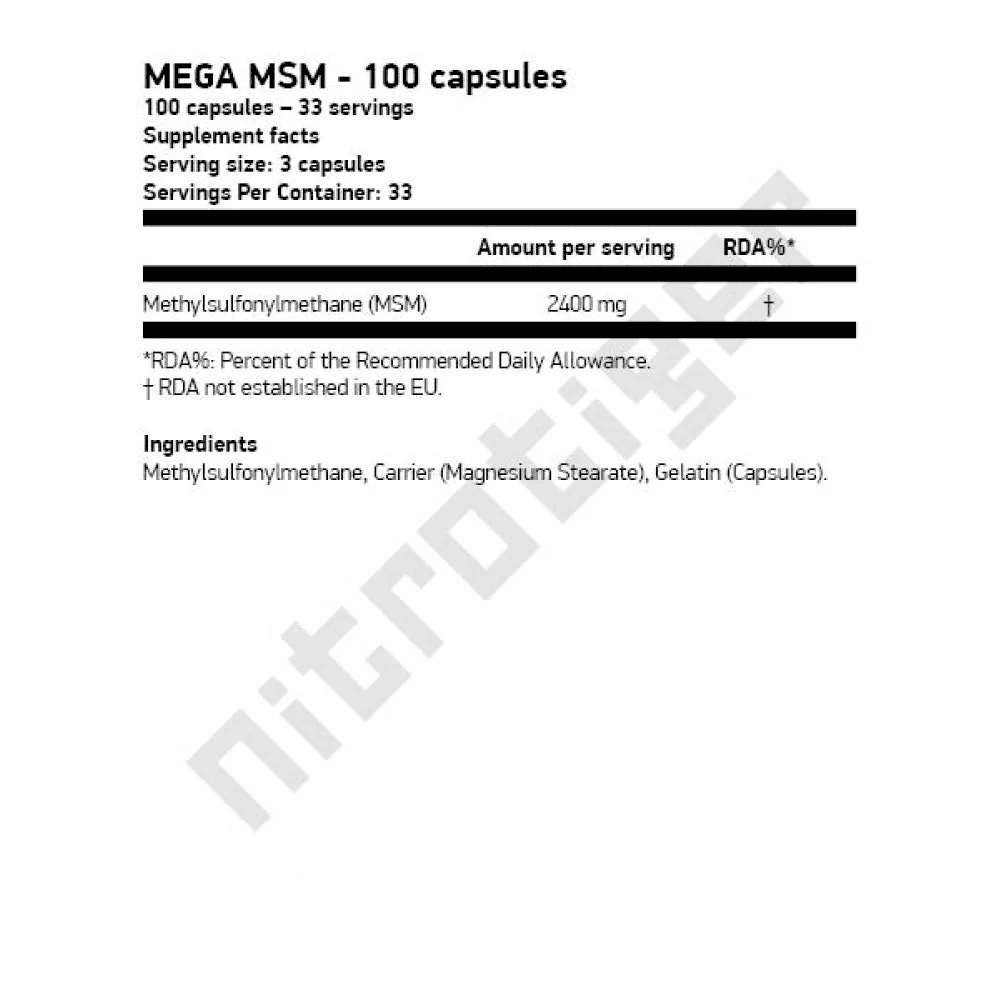 SCITEC Mega MSM 100 капсули