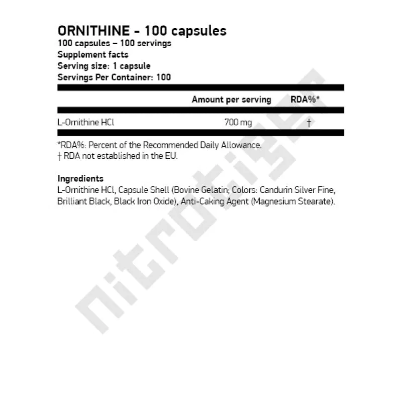 SCITEC Ornithine 100 капсули