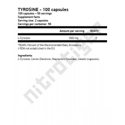 SCITEC Tyrosine 100 капсули