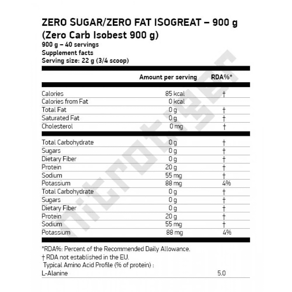 SCITEC Zero Isogreat 900 гр