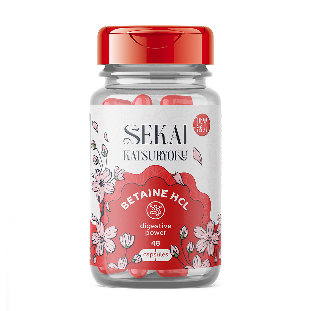 SEKAI KATSURYOKU Betaine HCl 48 капсули