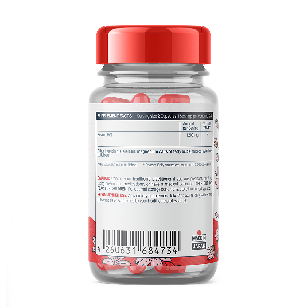 SEKAI KATSURYOKU Betaine HCl 48 капсули