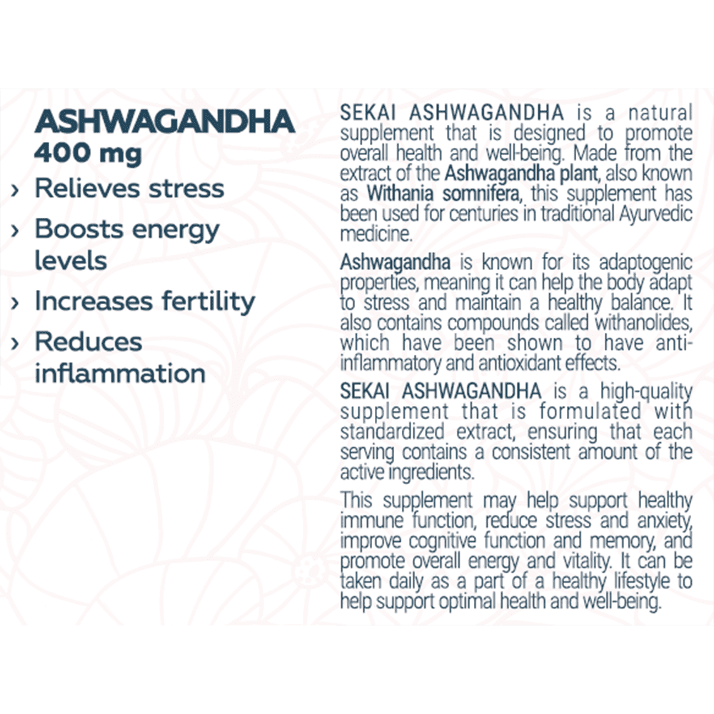 SEKAI KATSURYOKU Ashwagandha 48 капсули