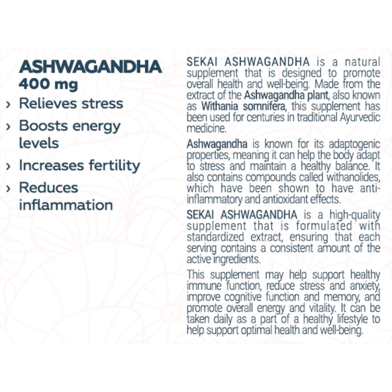 SEKAI KATSURYOKU Ashwagandha 48 капсули