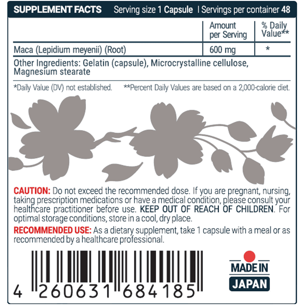 SEKAI KATSURYOKU Maca 48 капсули