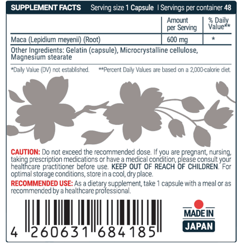 SEKAI KATSURYOKU Maca 48 капсули