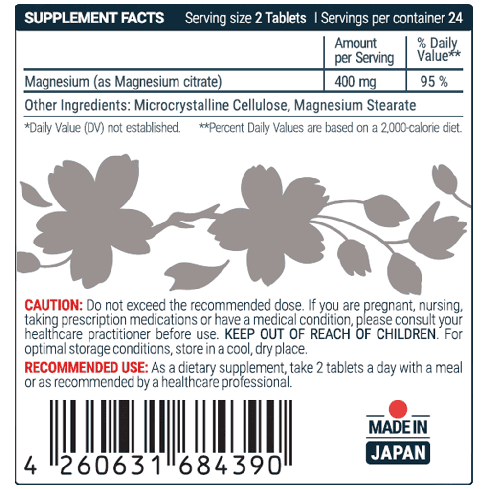 SEKAI KATSURYOKU Magnesium Citrate 48 таблетки