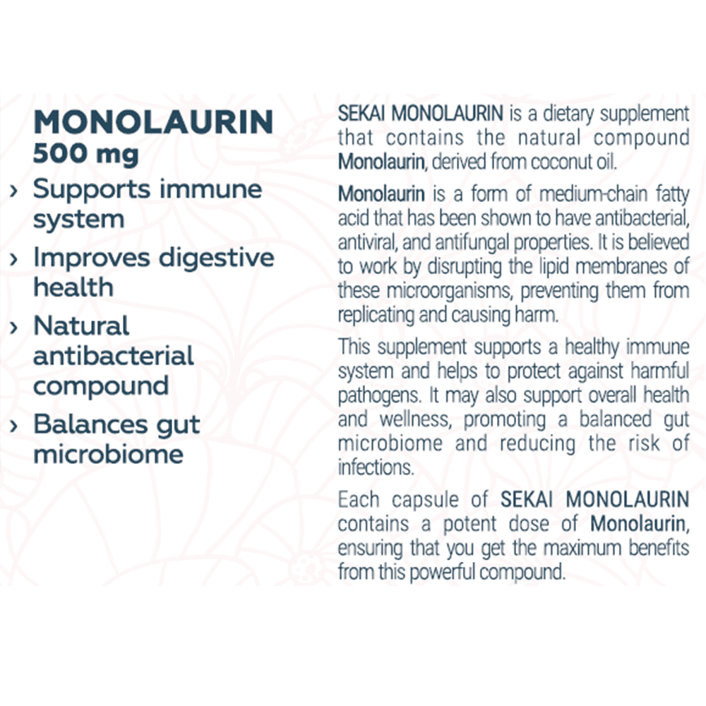 SEKAI KATSURYOKU Monolaurin 48 капсули