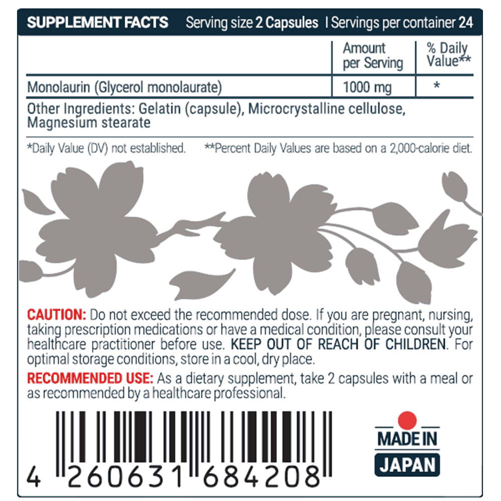 SEKAI KATSURYOKU Monolaurin 48 капсули