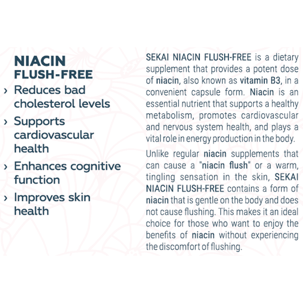 SEKAI KATSURYOKU Niacin Flush-Free 48 капсули
