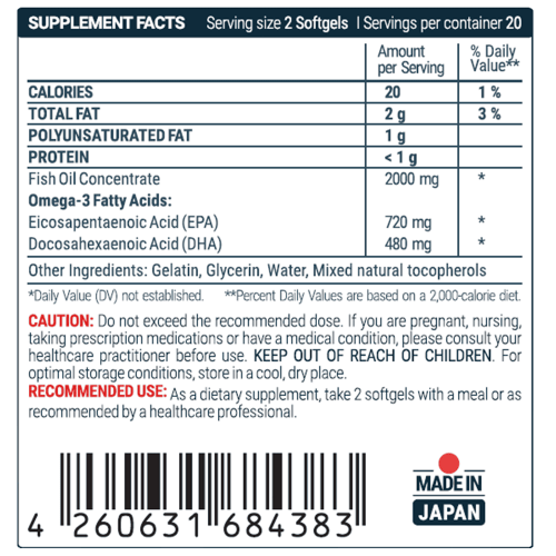 SEKAI KATSURYOKU Omega-3 40 меки капсули 