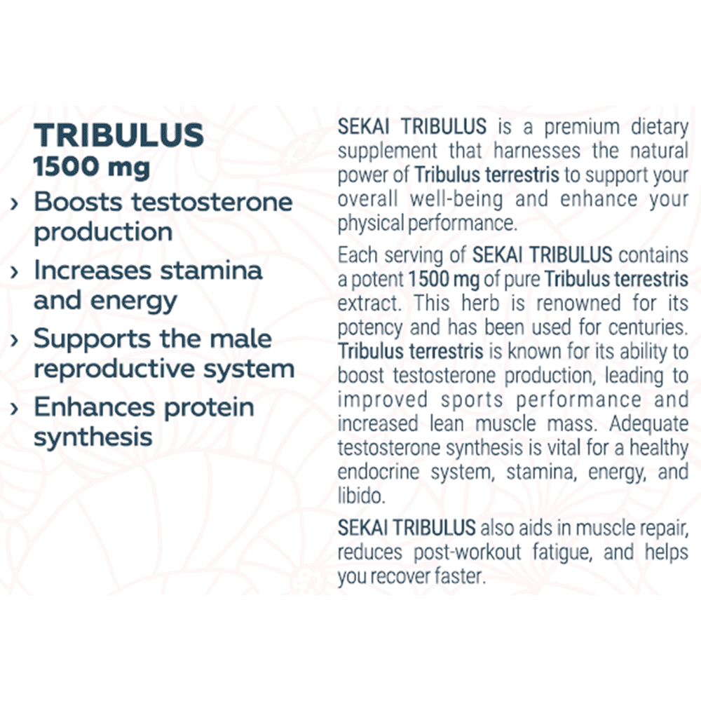 SEKAI KATSURYOKU Tribulus 1500 мг 40 таблетки 