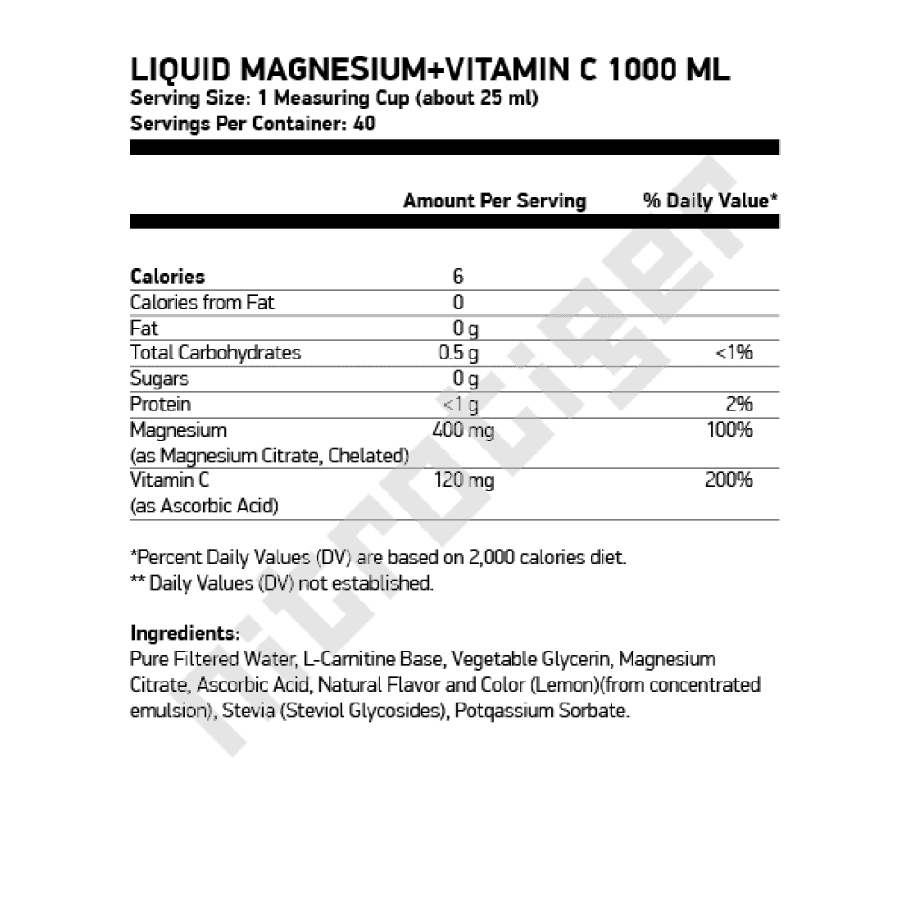 SILVER NUTRITION Liquid Magnesium + Vitamin C 1000 мл