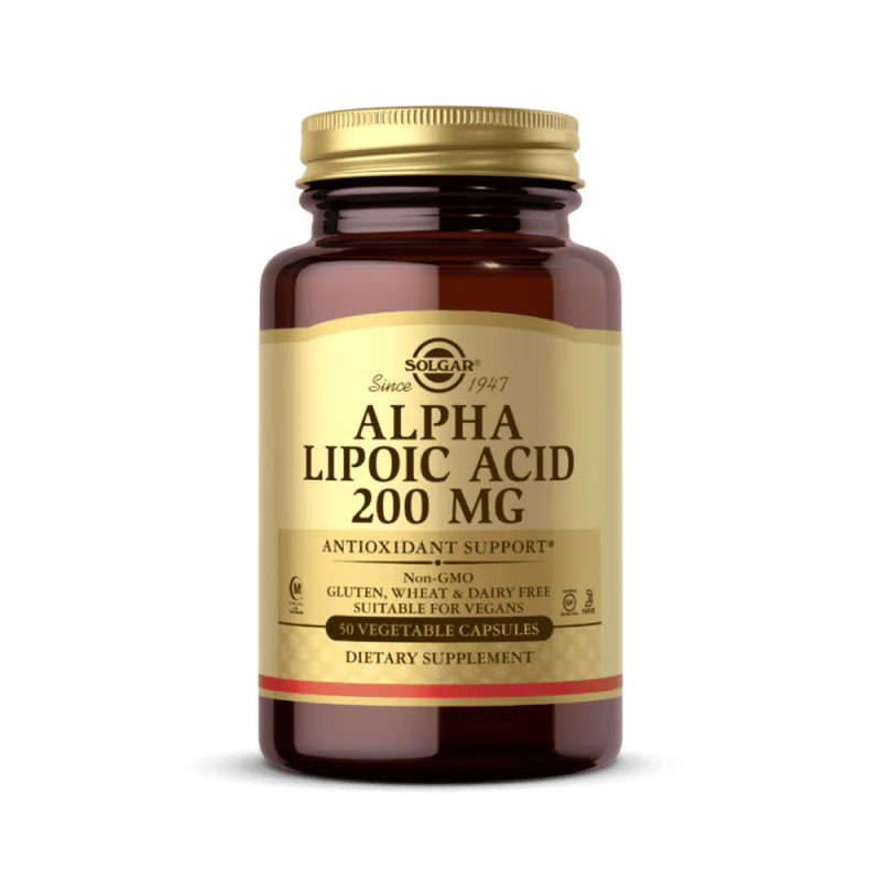 SOLGAR Alpha Lipoic Acid 200 мг 50 растителни капсули