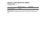 SOLGAR L-Carnitine 500 мг 30 таблетки