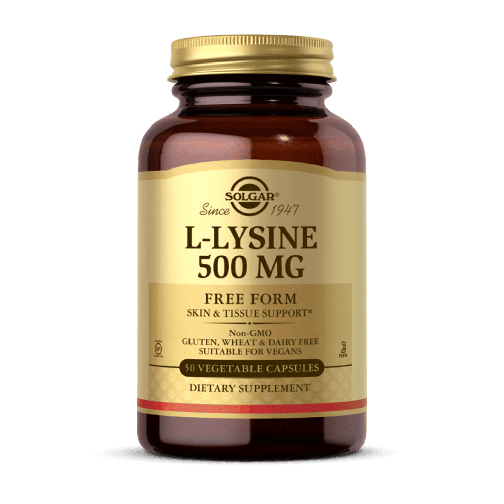 SOLGAR L-LYSINE 500 мг 50 растителни капсули