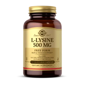 SOLGAR L-LYSINE 500 мг 50 растителни капсули