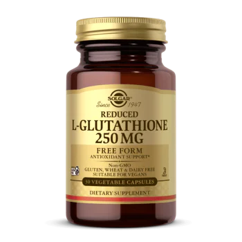 SOLGAR Reduced L-Glutathione 250 мг 30 растителни капсули