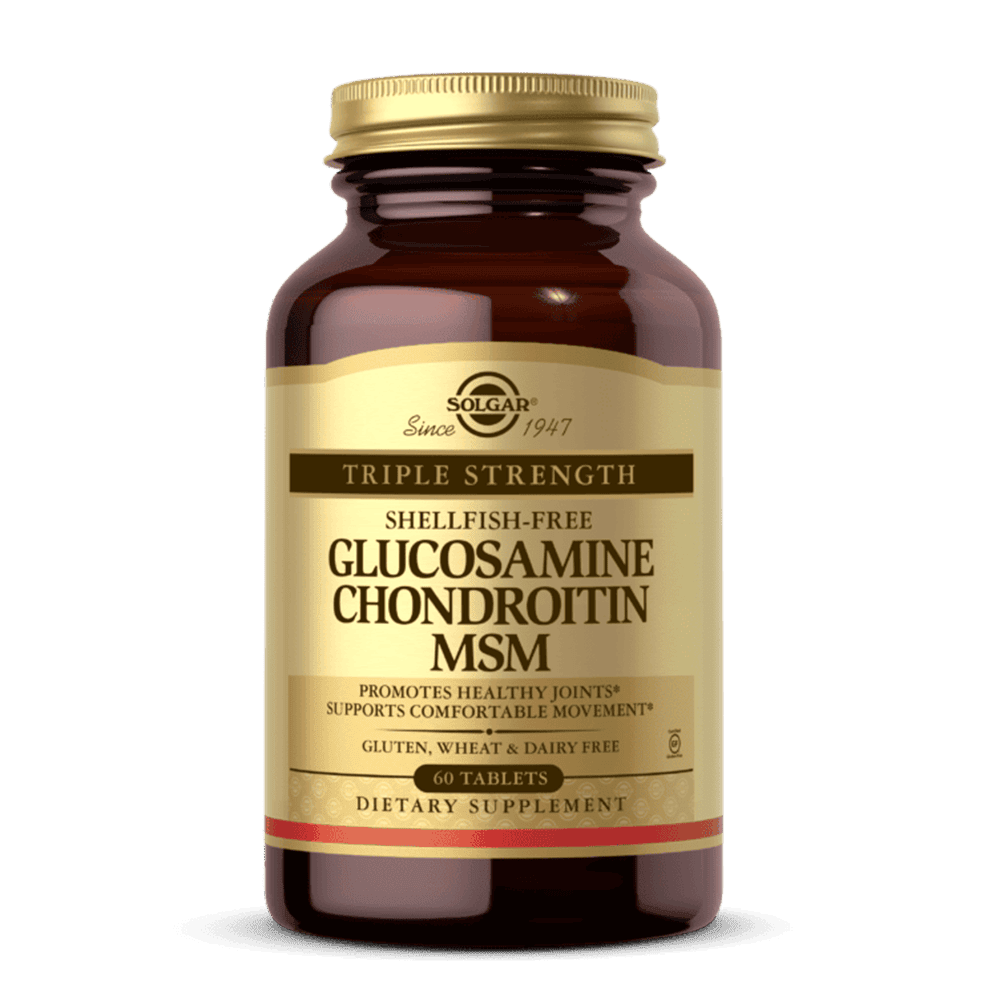 SOLGAR Triple Strength Glucosamine Chondrotin MSM (shellfish free) 60 таблетки