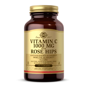 SOLGAR Vitamin C 1000mg With Rose Hips 100 таблетки