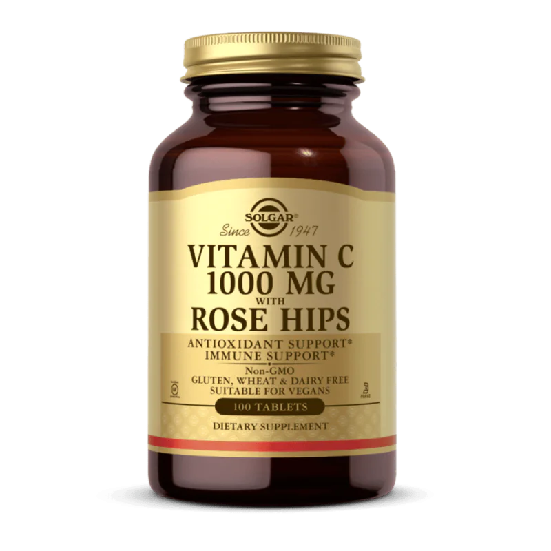 SOLGAR Vitamin C 1000mg With Rose Hips 100 таблетки
