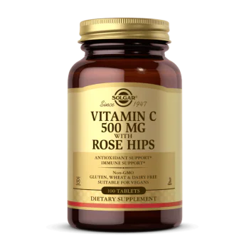 SOLGAR Vitamin C 500 мг With Rose Hips 100 таблетки