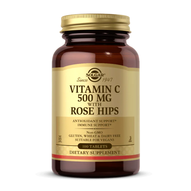 SOLGAR Vitamin C 500 мг With Rose Hips 100 таблетки