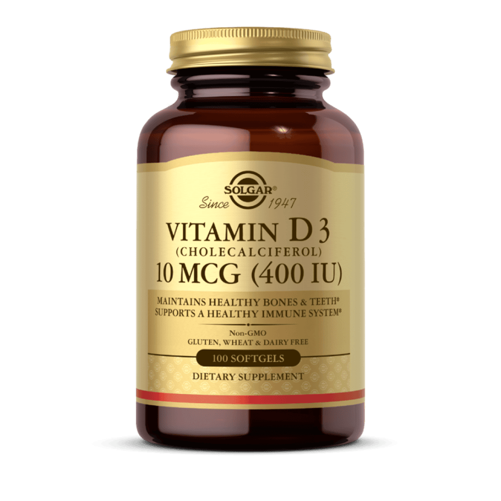 SOLGAR Vitamin D3 (Cholecalciferol) 400 IU 100 меки капсули