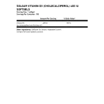 SOLGAR Vitamin D3 (Cholecalciferol) 400 IU 100 меки капсули