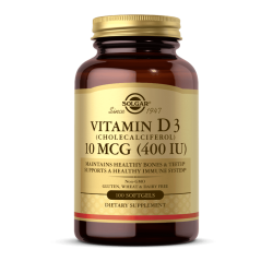SOLGAR Vitamin D3 (Cholecalciferol) 400 IU 100 меки капсули