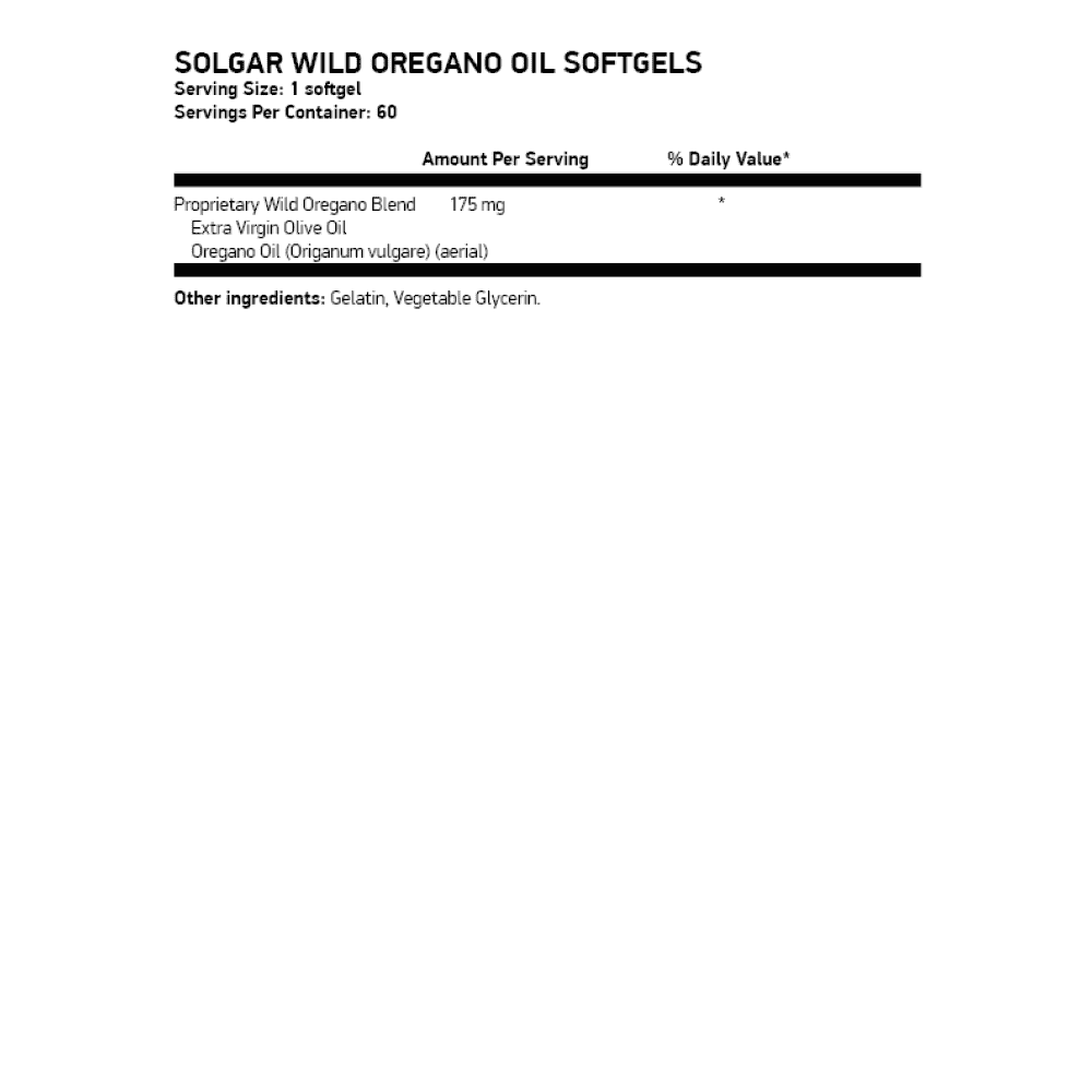 SOLGAR Wild Oregano Oil 60 меки капсули