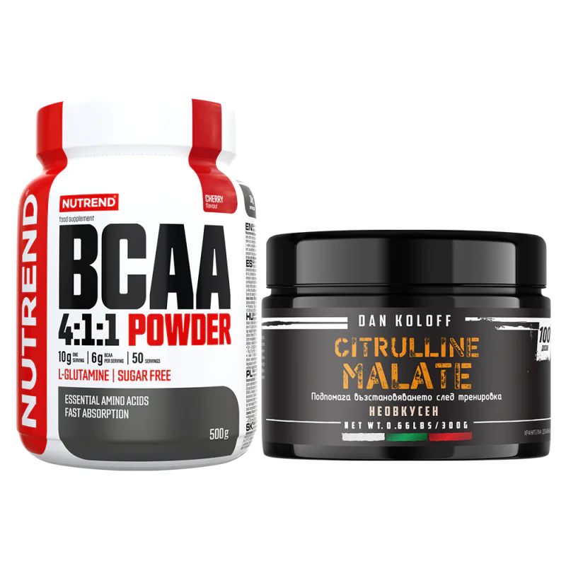 NUTREND BCAA 4:1:1 Powder 500 г + DAN KOLOFF Citrulline Malate 300 г 