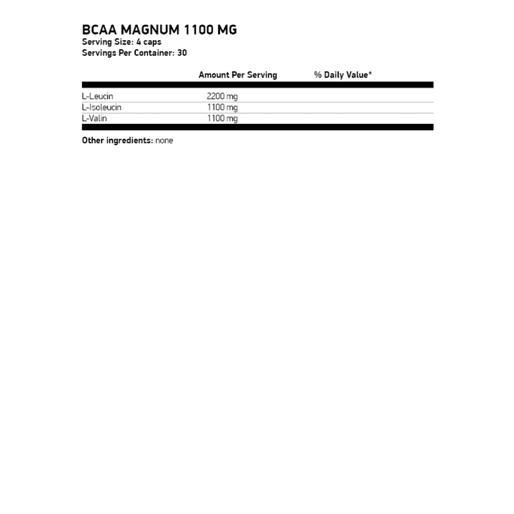 SWEDISH SUPPLEMENTS BCAA Magnum 1100 мг 120 капсули