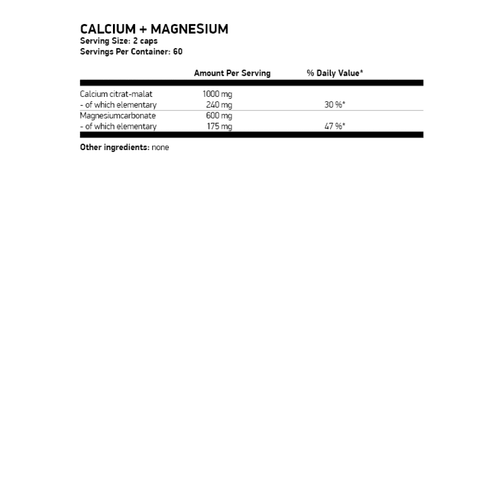 SWEDISH SUPPLEMENTS Calcium + Magnesium 120 капсули