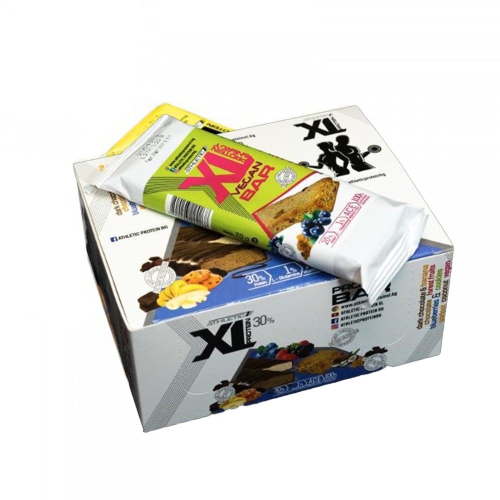 XL ATHLETIC PROTEIN Vegan Bar 8 x 70 г