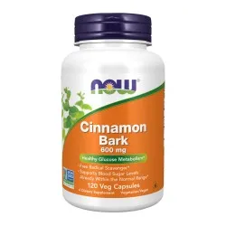NOW Cinnamon Bark 600 мг 120 растителни капсули