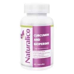 NATURALICO Curcumin And Bioperine 60 капсули