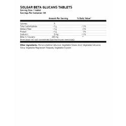 SOLGAR Beta Glucans 60 таблетки