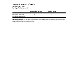 SWANSON Pau D’Arco 100 капсули
